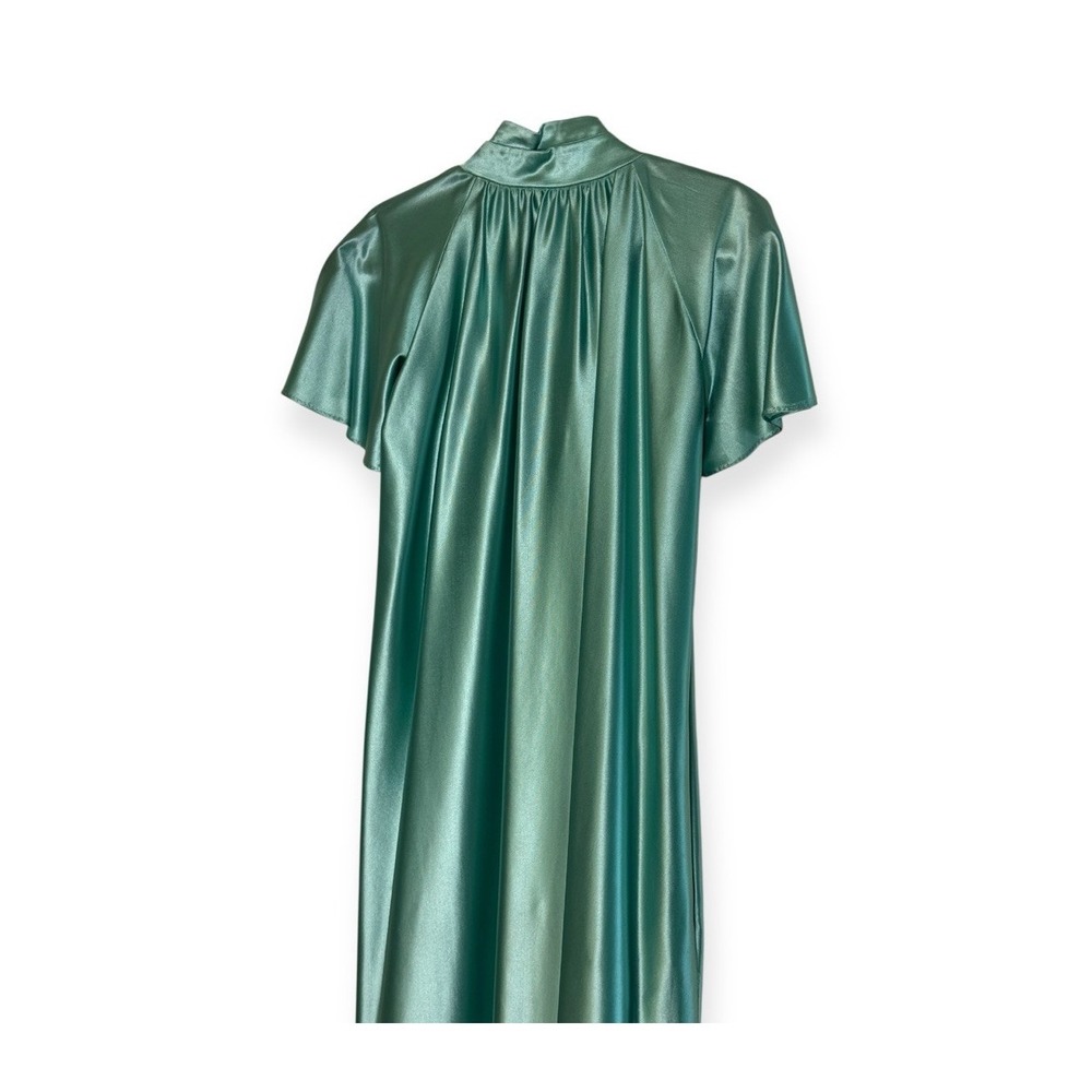 Vintage Long‎ Nightgown "Circa 2000" Color Aqua Sz Small USA Sexy Elegant Gown - Picture 6 of 8